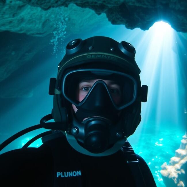 Cave diving helmet