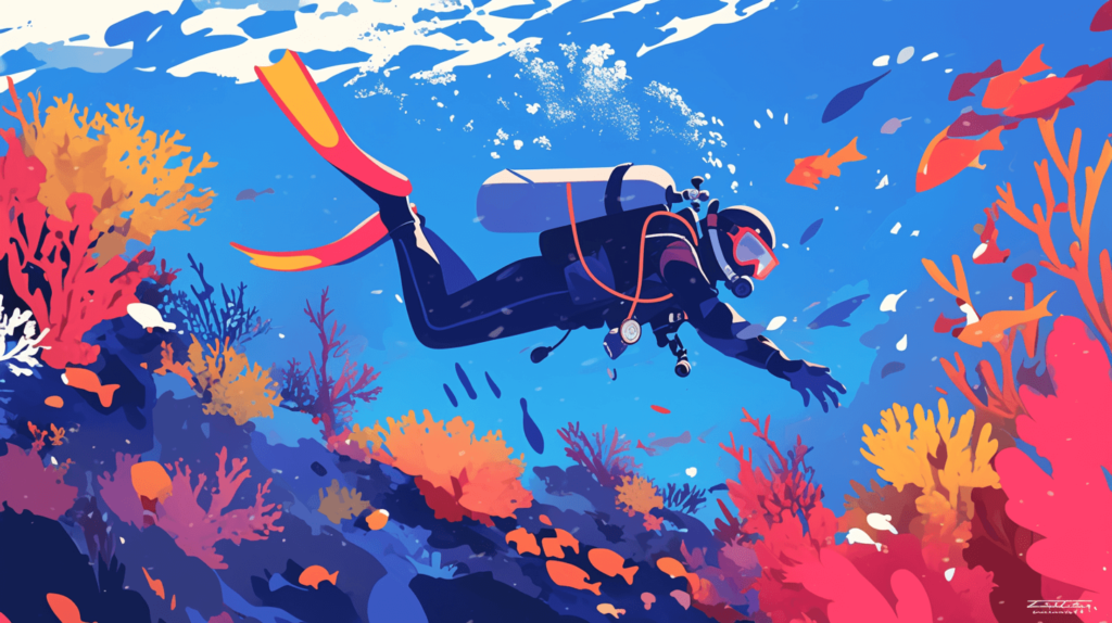 Complete Scuba Diving Certification Process: A Step-by-Step Guide 47 A diver exploring coral reefs, taking an underwater photograph, or leading a dive group