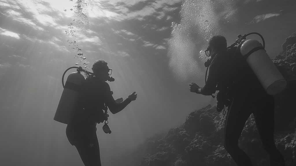 Complete Scuba Diving Certification Process: A Step-by-Step Guide 34 A new diver being guided by an experienced instructor in a diving lesson