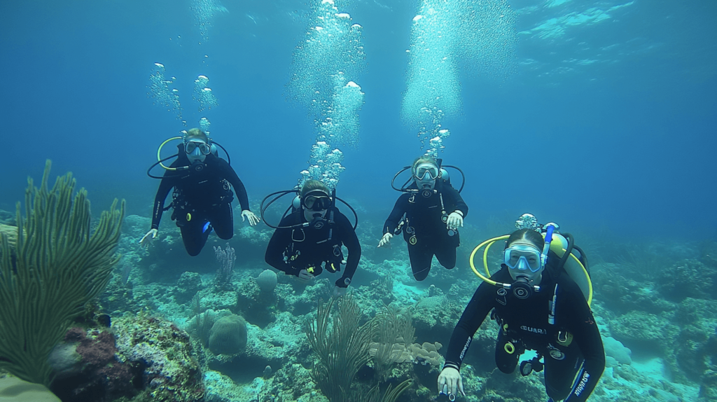 Complete Scuba Diving Certification Process: A Step-by-Step Guide 29 A group of certified divers exploring vibrant coral reefs