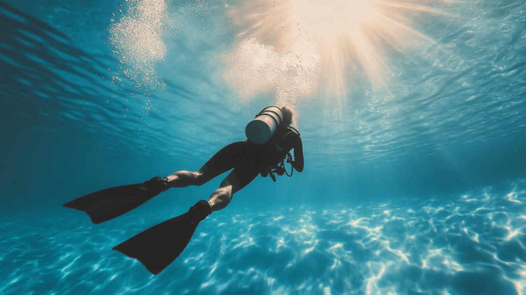 Complete Scuba Diving Certification Process: A Step-by-Step Guide 32 A diver training in the pool before certification