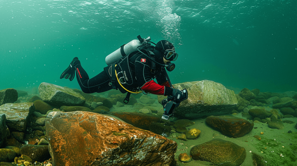 Complete Scuba Diving Certification Process: A Step-by-Step Guide 48 A diver completing advanced or rescue diver courses underwater.